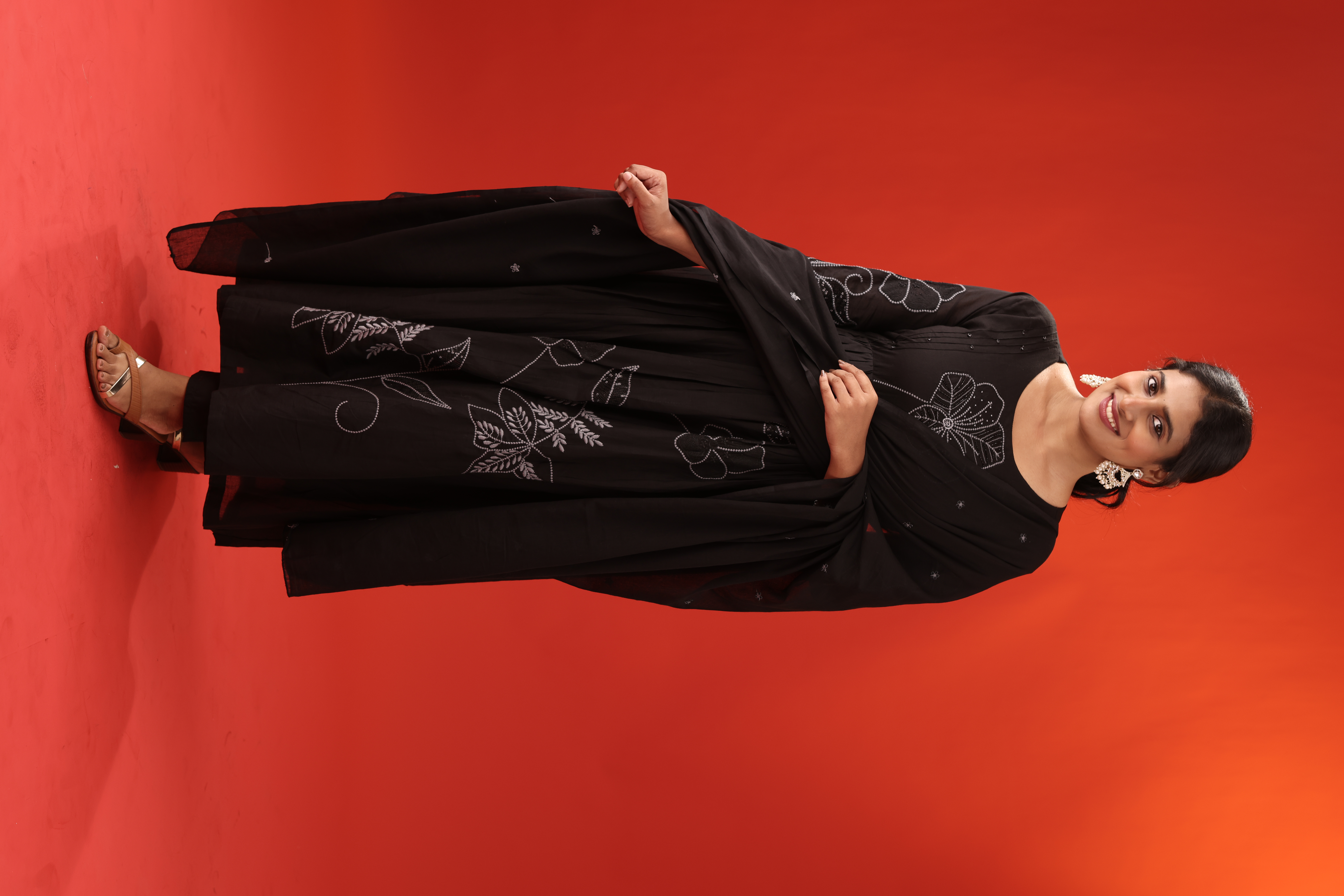 Mul Cotton A line Kurthi Set